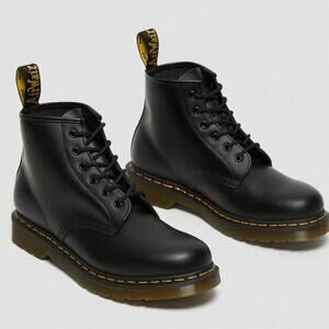 Dr. Martens 101 Yellow Stitch Smooth Leather Boots Classic‎ Rebel Streetwear 🖤